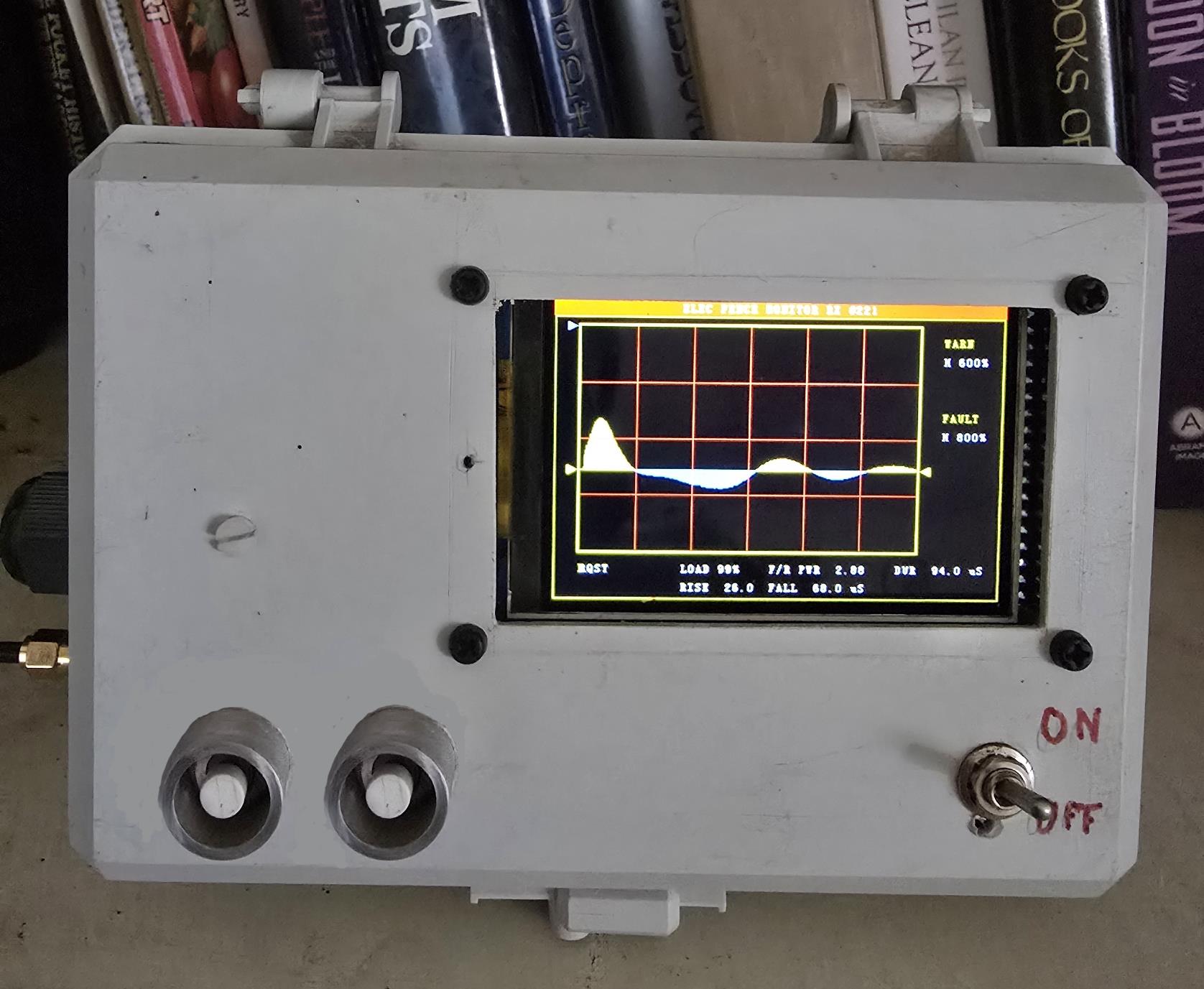 Kitchen display of electric fence pulse